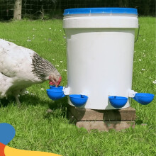 8 Pcs Large Automatic Chicken Water Cups, PVC Blue, 200g