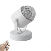 (WHITE AND REMOTE) Velosphere Lamp, 3D Holographic Water Ripple Romantic Atmosphere Lamp