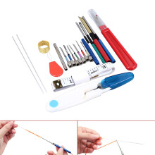 20 Pieces Punch Needle Embroidery Kit with Needle Threaders for Beginners