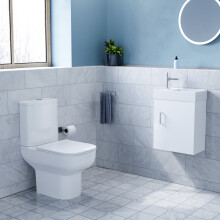 Nes Home 400mm Wall Hung Vanity and Close Coupled Toilet with Soft Close Seat