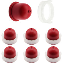 6Pcs Carburettor Primer Bulb Compatible with Briggs & Stratton Engines 694395 496115 4180 5085 Lawn Mowers Parts (Red)