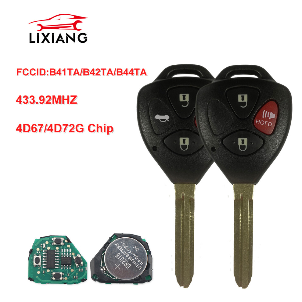 Buttons Remote Car Key Control For Toyota Prius Hilux Etios Vios Yaris Corolla Fccidï¼B41ta Id67/G Chip 433 Mhz 6935161691634