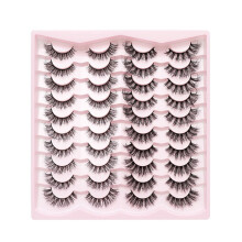 (11) 20 Pairs 3D Dramatic False Eyelashes Reusable Easy to Fit Eye Shape Eyelashes for Shopping Dating Party Makeup