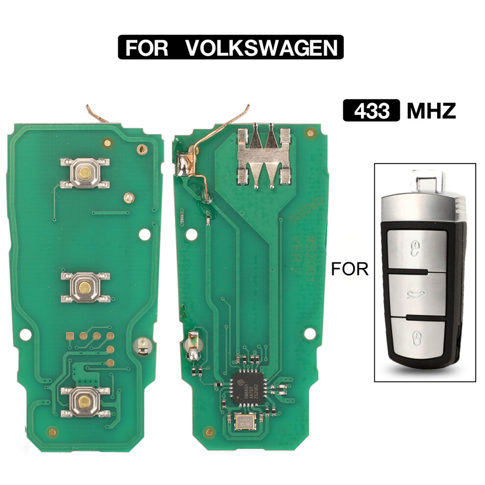 3 Buttons 433Mhz Id48 Chip 3C0959752ba Smart Remote Key Circuit Board For Vw Passat B6 3C B7 Magotan Cc Replace 6935161677805