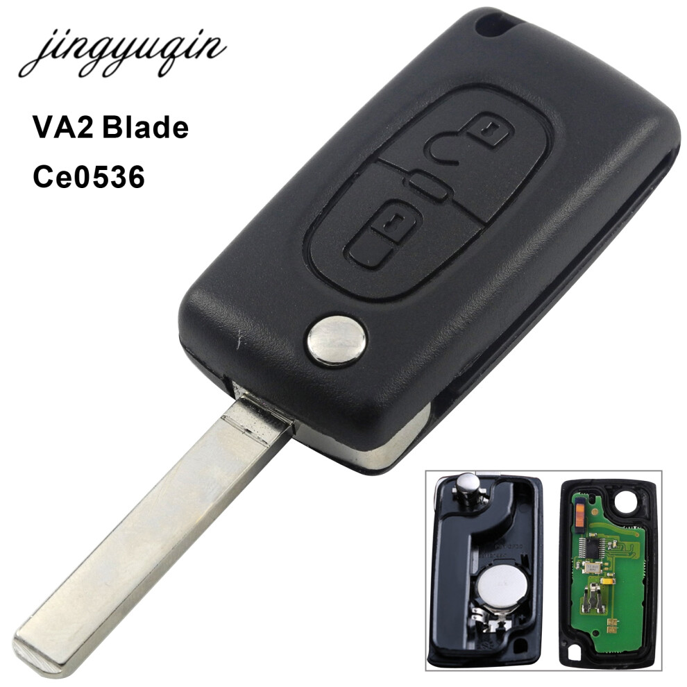 2 Button Va2 Car Key For Citroen C2 C3 C4 Picasso Remote Alarm Flip Auto Key Fob 433Mhz Id 46 Pcf7961 Ask Ce0536 6935161676532