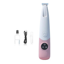 (Pink)Pet Paw Hair Trimmer Dog Cat Grooming Clipper Electric Pet Hair Clipper for Paw Grooming