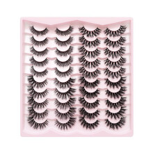 (14) 20 Pairs 3D Dramatic False Eyelashes Reusable Easy to Fit Eye Shape Eyelashes for Shopping Dating Party Makeup