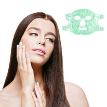 (Light Green) Ice Pack Face Mask for Puffiness & Dark Circles