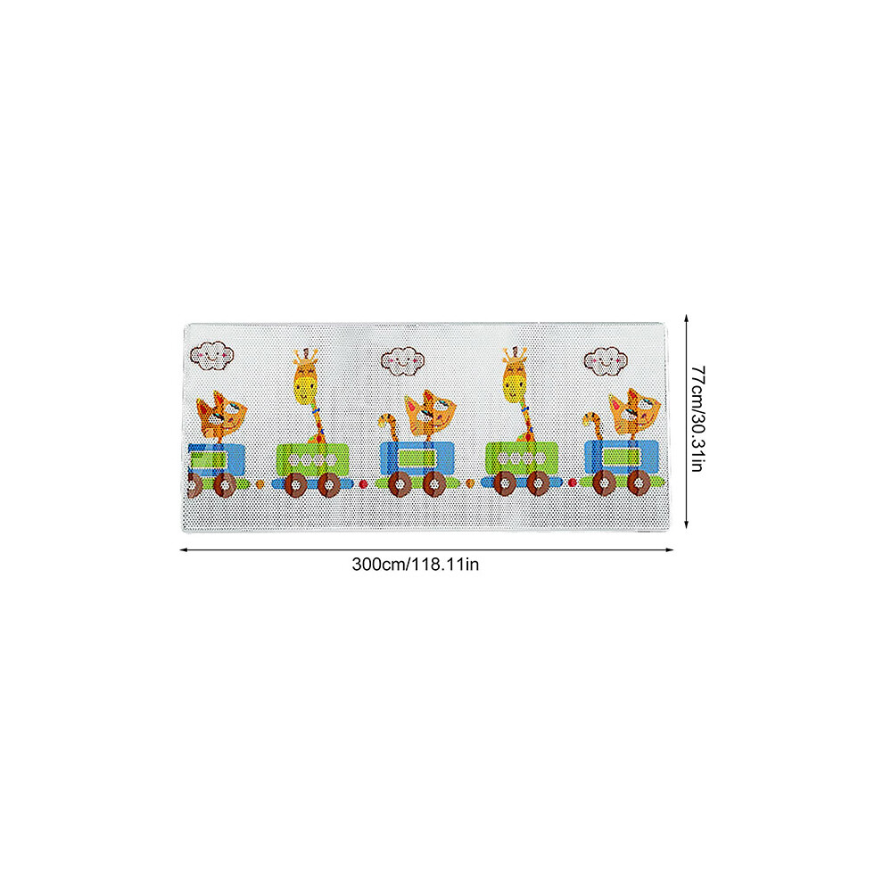 (300 X 77 Cm) Cartoon Printed Child Safety Protective Net Multipurpose Bannister Guard Deck Fence Fine Mesh For Balcony Stairs 6431700890839