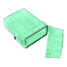 Waterproof Plastic Cigarette Case 20 Capacity, Transparent Green, 112x62x29mm