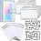 (Silver Laser) A6 Binder Budget Planner Notebook Covers Folder Size 6 Hole Pockets Plastic Zipper Money Saving Enve 2