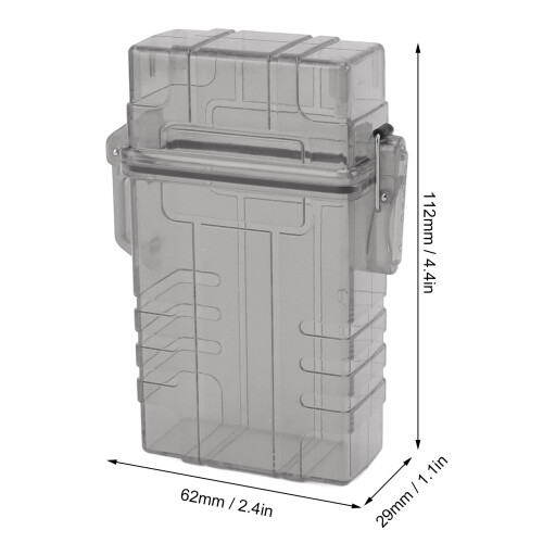 Cig Case 20 Capacity 112x62x29mm Transparent Black 1