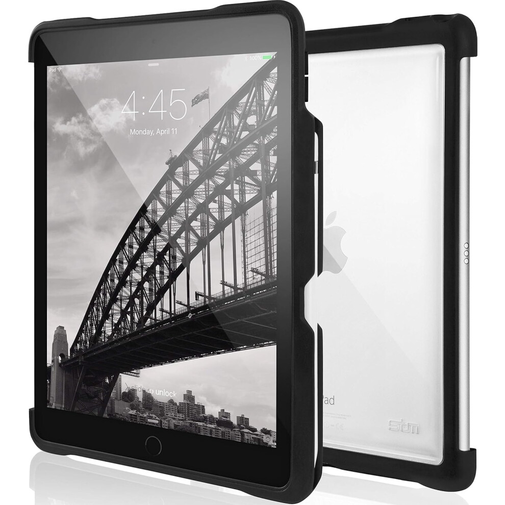 Stm Dux Shell, Sleek Case For Apple 9.7" Ipad Pro 2016 Model With Pencil Storage - Black (Stm-222-127Jx-01) Clear 640947793407