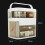 Makeup Organizer with Mirror/LED Light Large Capacity Cosmetic Organizer Storage Box Portable 3