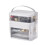 Makeup Organizer with Mirror/LED Light Large Capacity Cosmetic Organizer Storage Box Portable 4