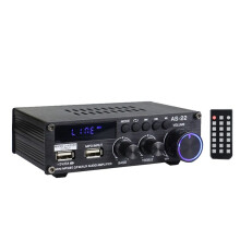 AS22 HiFi Digital Förstärkare 30Wx2 2.0-Kanals -Förstärkare för Bil Hem Stereo Ljudförstärkare Mottagare EU-Kontakt