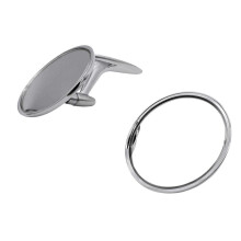 Nœud Papillon Rond de Voiture, Accessoire de Rétroviseurs Extérieurs, Base Nervurée pour Nova 1962-1965 Chevelle 1964-1965 Impala 1963-1964