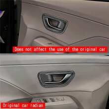 Garniture de Couvercle de Bol de Poignée de Porte Intérieure de Voiture pour 2024+, Accessoires D'Intérieur de Voiture, Motif en Fiber de
