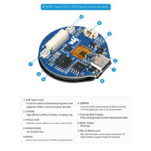 RP2040-Entwicklungsplatine, 1,28-Zoll-Rund-LCD-Display, Touchscreen mit Metallgehäuse, -Device-Entwicklung