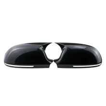 Car Side Door Mirrors Cover Auto Rearview Mirror Cap for A4 A5 B8 A3 8P A6 C6(Carbon )