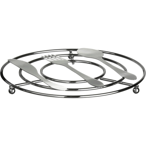 Premier Housewares Cutlery Design Trivet Chrome For Home Table