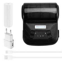 80mm  Thermal Printer Portable, Design High-Speed  Printer for Android, IOS, Windows EU Plug