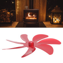 Stove Fan 7-Blades Aluminum Alloy Red Universal