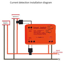 Tuya 85-250V WiFi 2 Channel Clamp with Current/Voltage/ Monitoring 80A Meter for Alexa Alice