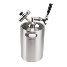 Mini Stainless Steel Beer Barrel 5L Silver Keg