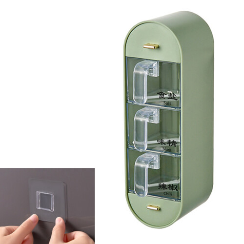 Wall Mounted Plastic Spice Box - Space Saving Kitchen Storage