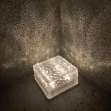 Eco-Friendly Solar Ice Cube Lights with 4 LEDs for Garden and Yard/