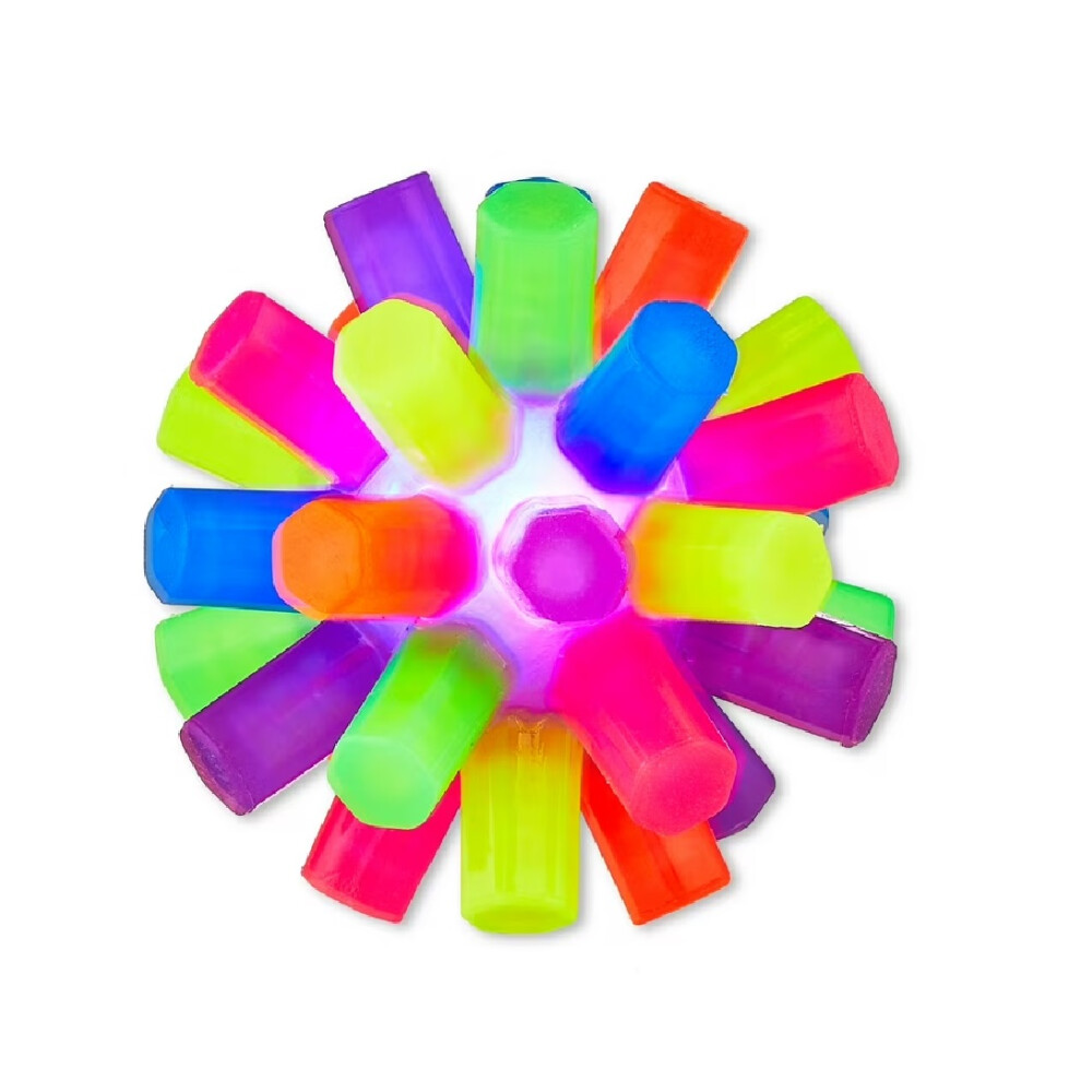 Kandy Toys Led Up Spikey Digit Ball Bouncy Fidget Toy Light