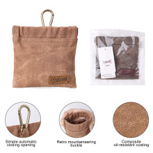 (Brown BROWN) Hand-Free Dog Treat Pouch for Training & Travel