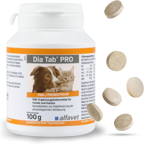 BBD 05/2026 Alfavet Dia Tab Pro 100g Chewable