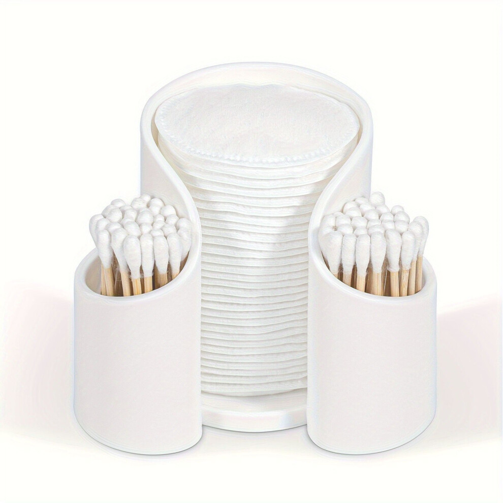 Phui-Pet-Supplies (White) 3-In-1 Cosmetic Storage Box For Swabs/Pads/Balls