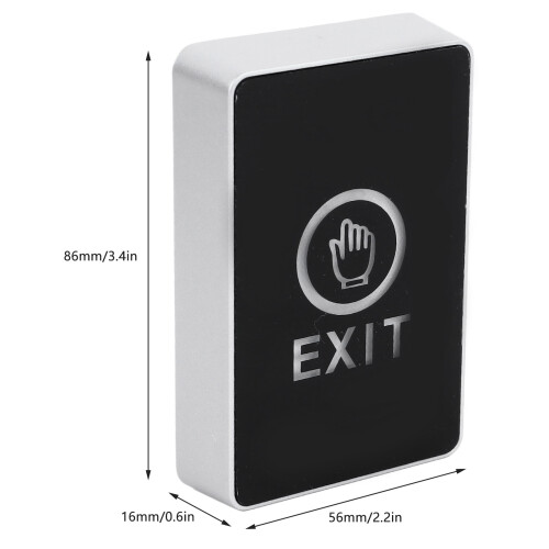 Waterproof ABS Door Exit Button, 86x56x16mm, DC12V Touch Trigger 1