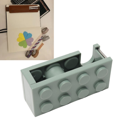 Green Building Block Tape Dispenser - Easy Cut PP 2