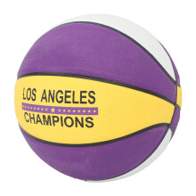 Langlebiger Gummibasketball 18 cm Jugendliche Training Sicher Schweißresistent Gelb Lila Weiß