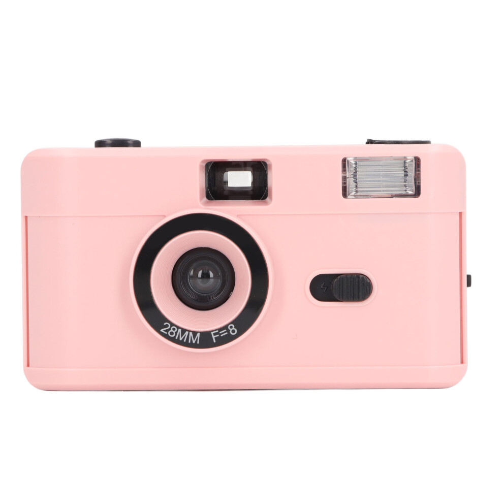 35Mm Vintage Film Camera With 28Mm F/8 Lens, Built-In Flash, Pink 8491391111291