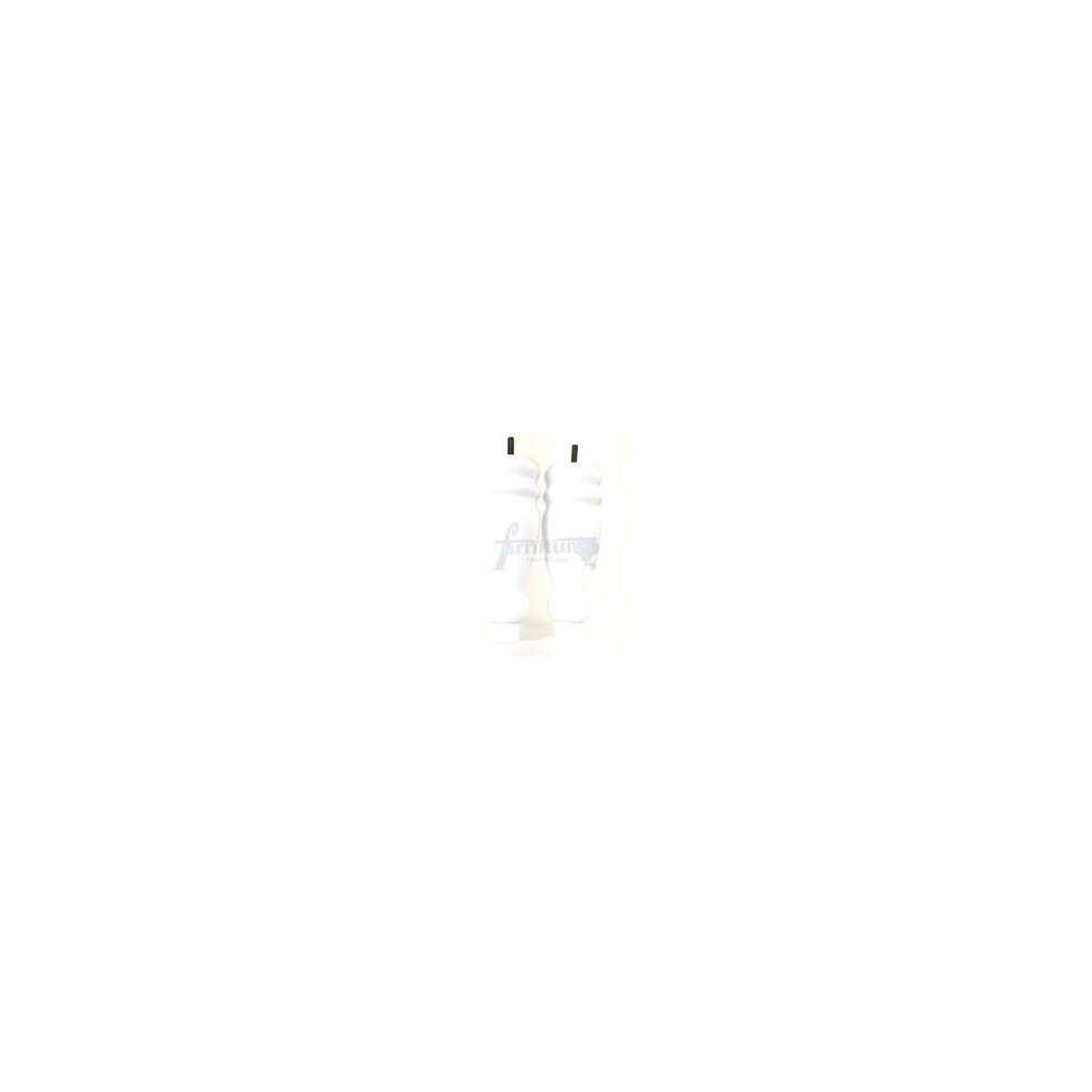 (White) Set Of 4 Turned Furniture Legs Replacement Sofa Feet 200Mm Hight M8 Thread 5059430041638