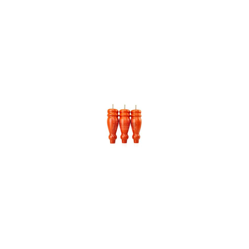 (Teak) Set Of 4 Turned Furniture Legs Replacement Sofa Feet 200Mm Hight M8 Thread 5059430041621