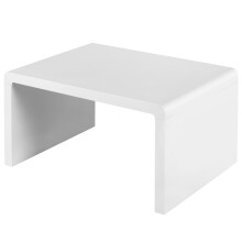 (80 x 60 x 43cm) Charles Jacobs Coffee Table Modern Living Room Rectangle Wooden Side Table Home Furniture White