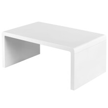 (100 x 60 x 43cm) Charles Jacobs Coffee Table Modern Living Room Rectangle Wooden Side Table Home Furniture White