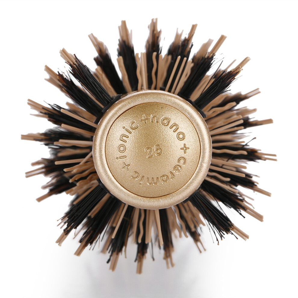 Professional Anti-Static Round Hair Comb Salon Styling Brush 25mm