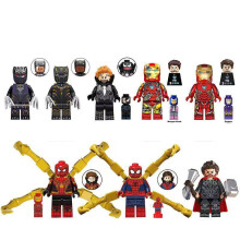 8pcs Marvel Venom Deadpool Assembles Spider-Man Minifigures Toys Fit Lego Blocks