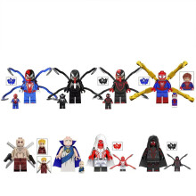 8pcs Marvel Venom Deadpool Assembles Spider-Man Minifigures Toys Fit Lego Blocks