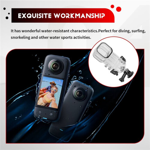 For Insta 360 X3 Waterproof Case Action Camera Accessories Diving Case 50 Meter Panoramic Camera Protective Case 1
