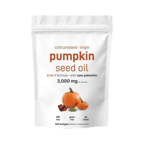 Pumpkin Seed oil soft capsule, Pumpkin seed oil and saw palm soft capsule