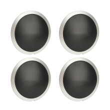 4 Stück Radmitnehmerdeckel für FIAT 500 2007-2019 Weiß Rot Chrom-Optik