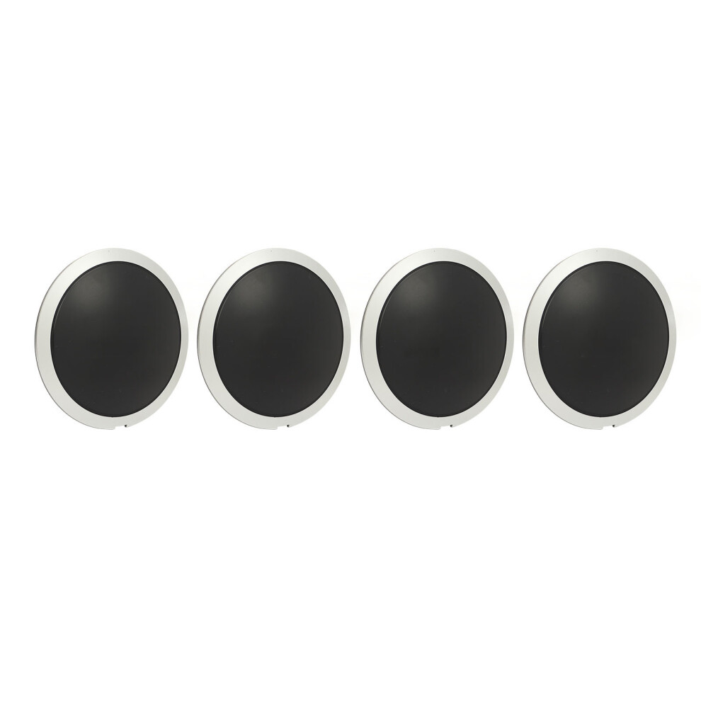4Pcs Wheel Hub Cap For Fiat 500 2007-2019 Circle Chrome Trim White 7891388545022